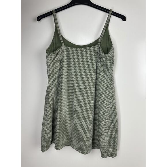 Andie The Amalfi One-Piece Swim Dress Seagrass Green Anthro Houndstooth Size XL - Picture 7 of 12